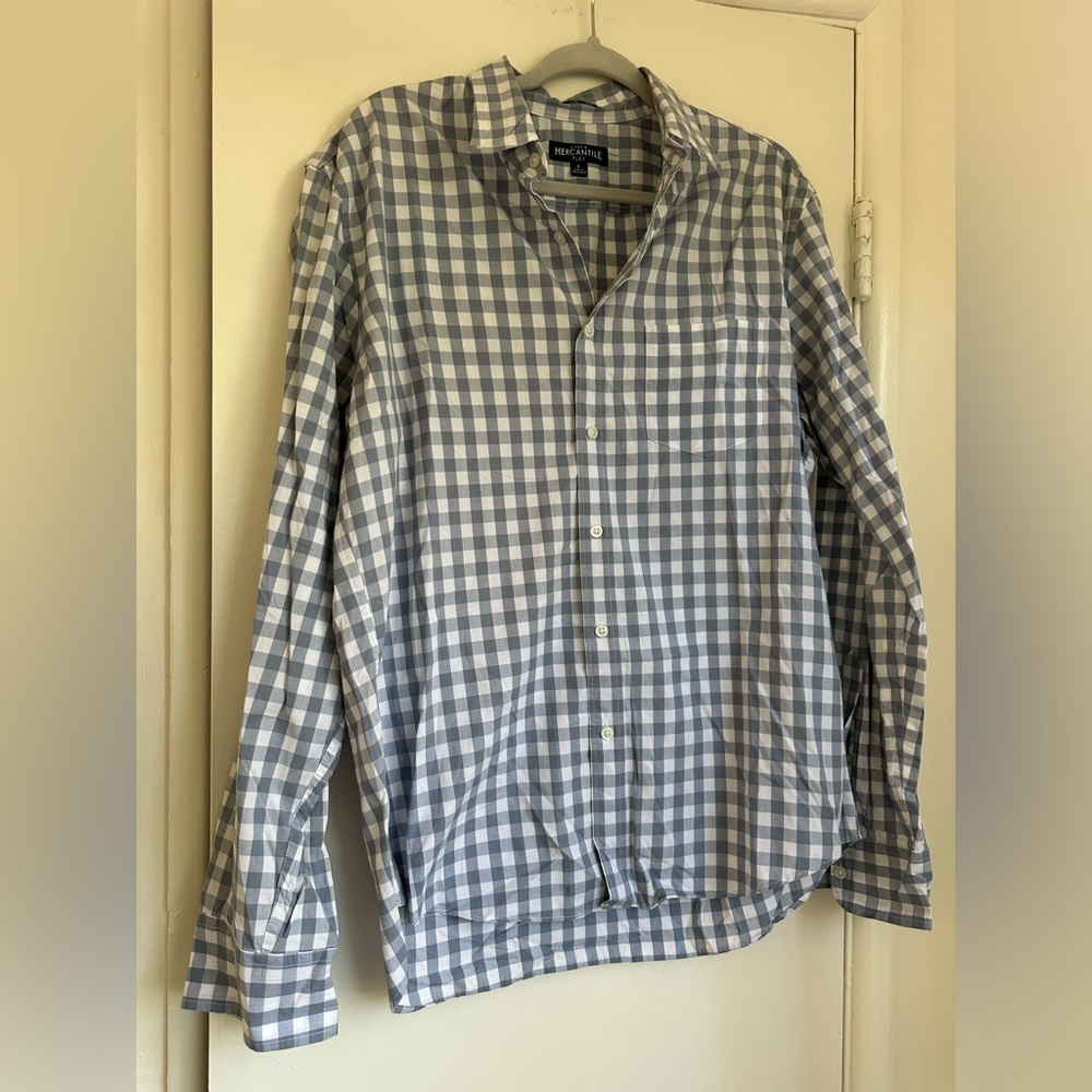 J Crew Mercantile Button Down Size L Slim EUC